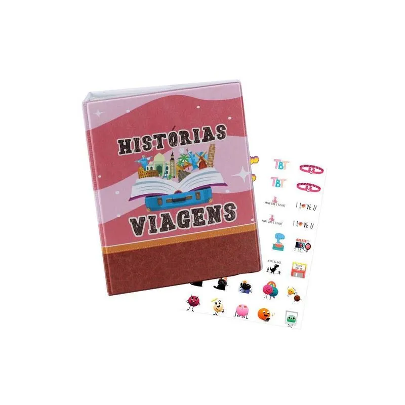 Álbum De Fotos Historias Viagens 10x15 500 Fotos + Adesivo