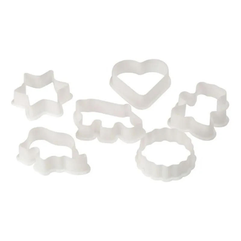 Kit Moldes Em Plástico Para Biscoito C/8 Formatos Decoração