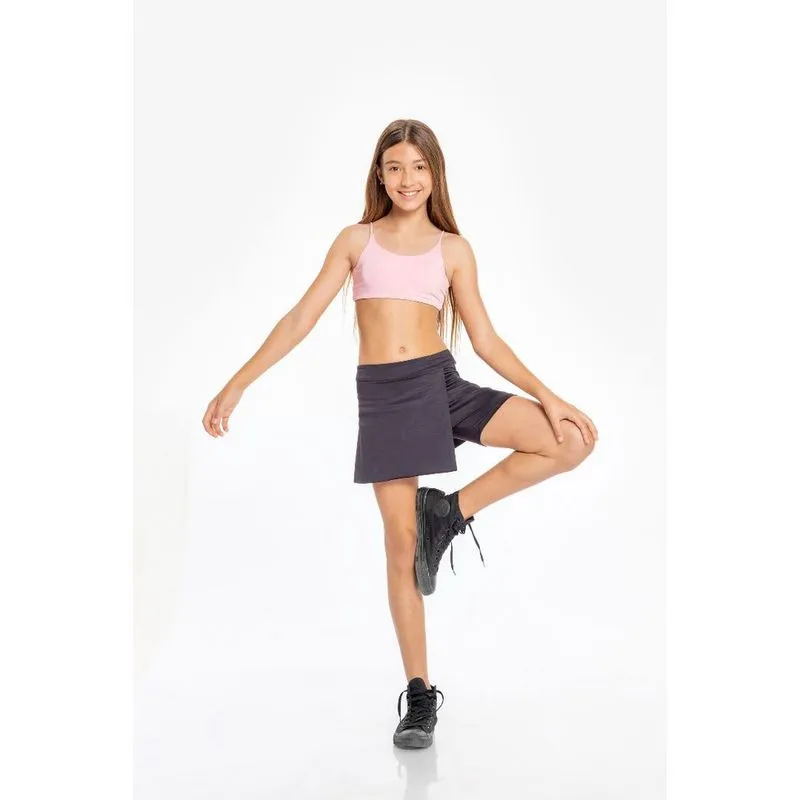 Saia Shorts Live Comfy Ess Kids Preto
