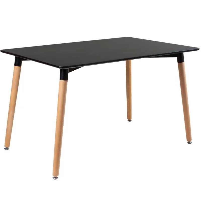 Mesa de jantar retangular Eames - 80 x 120 cm - Preto