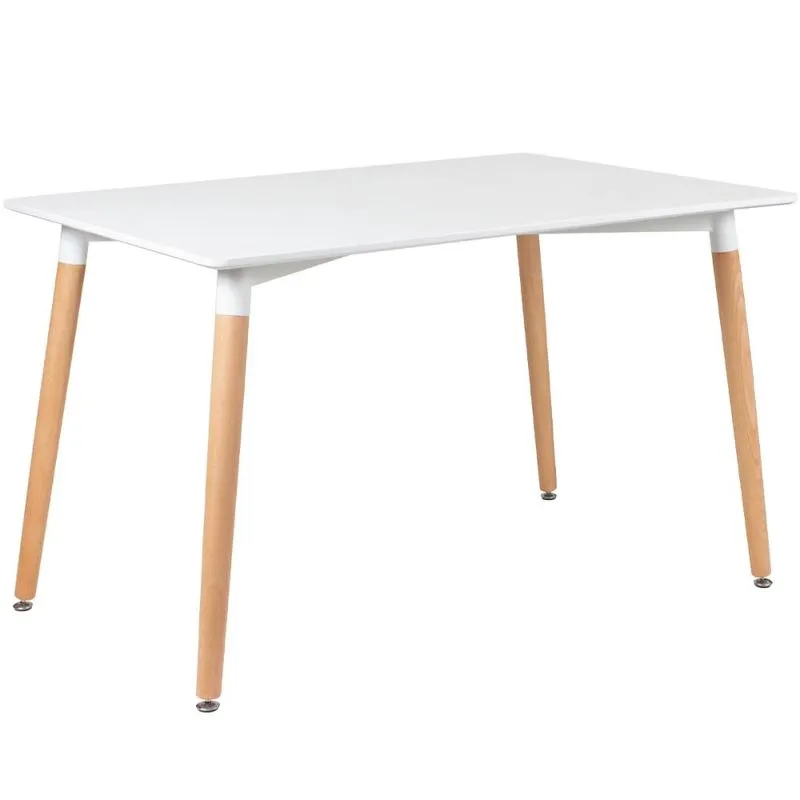 Mesa de jantar retangular Eames - 80 x 120 cm - Branco