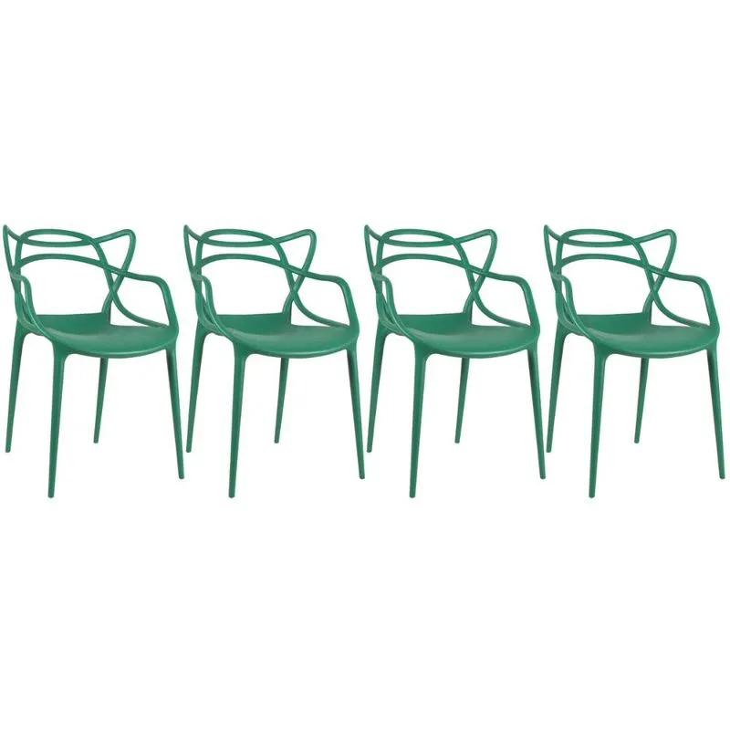 Kit - 4 x cadeiras Masters - Allegra Verde-escuro