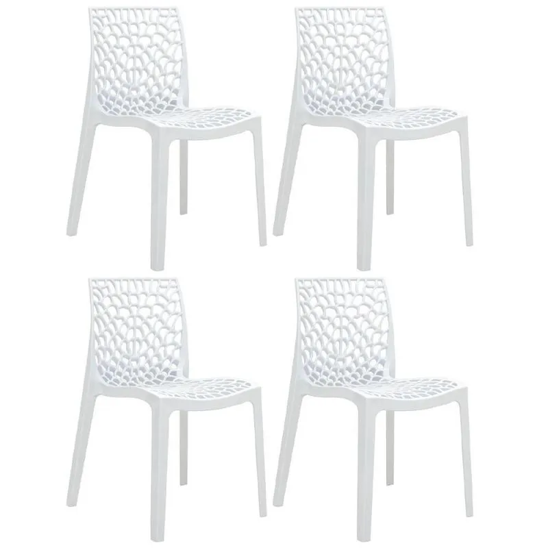 Kit 4 Cadeiras Gruvyer Branco
