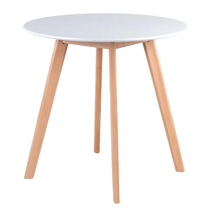 Mesa de jantar redonda Leda - 70 cm - Branco