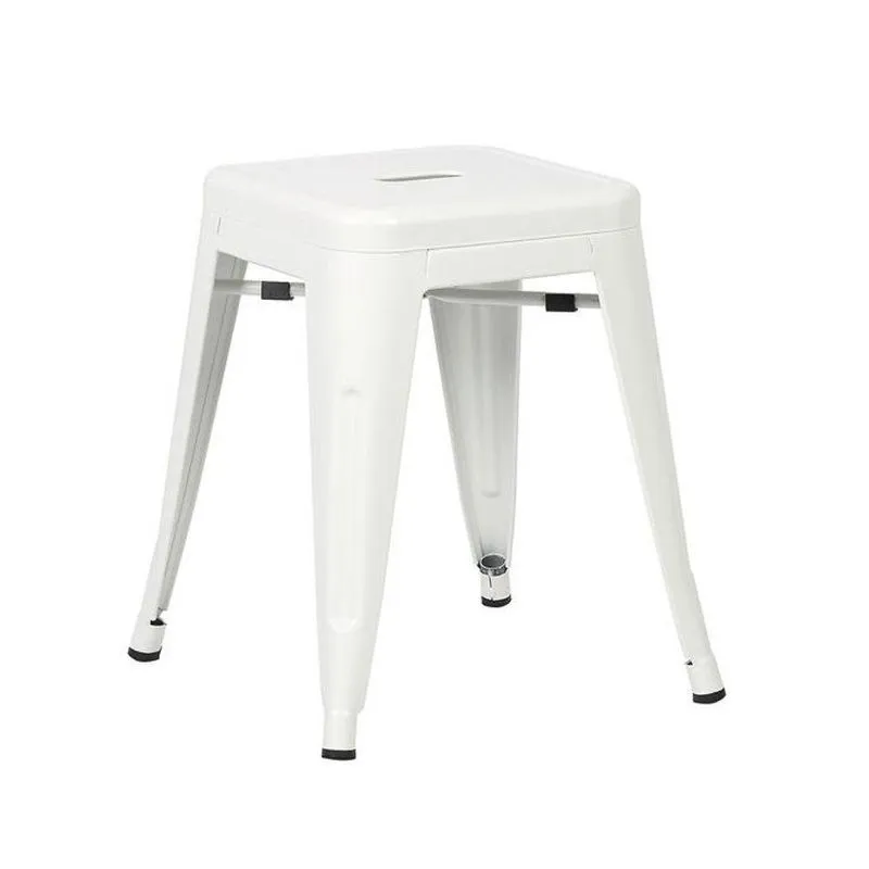 Banqueta Baixa Iron Tolix 45 Cm Branco Branco