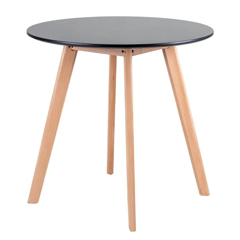 Mesa Redonda Leda - 70 Cm - Preto