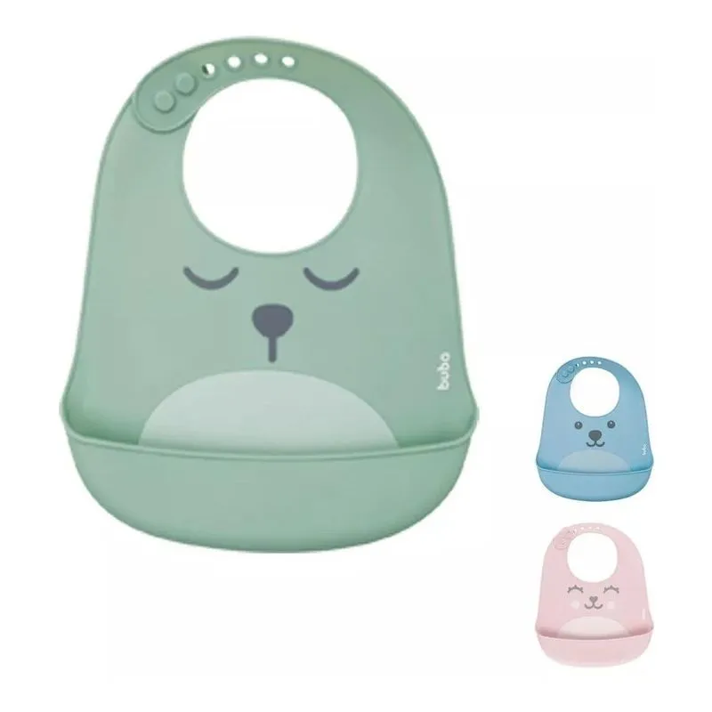 Babador Bebê Pega Migalhas Silicone Cata Migalhas Buba
