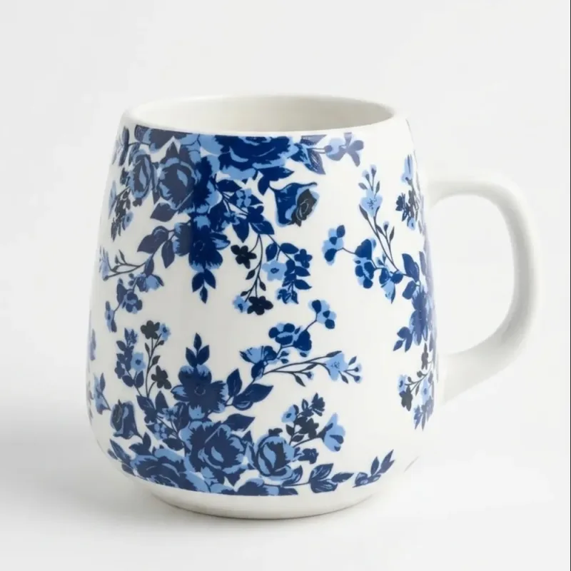 Caneca Blue Floral - Casa Toco