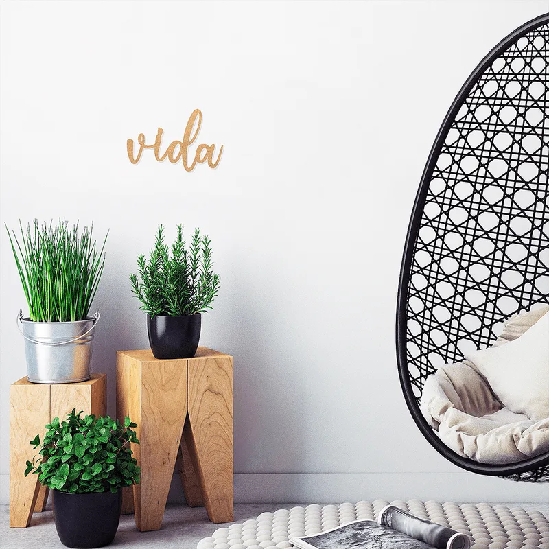 Lettering de Parede Vida PL001MDF