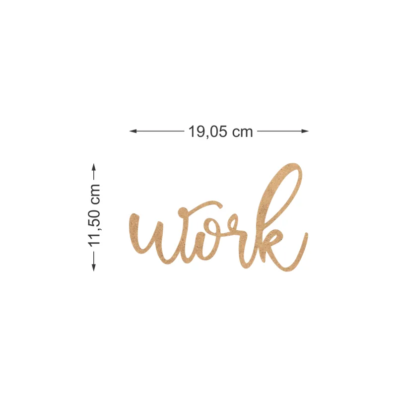 Lettering de Parede Work PL030MDF