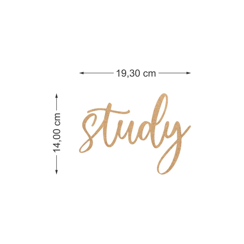 Lettering de Parede Study PL036MDF