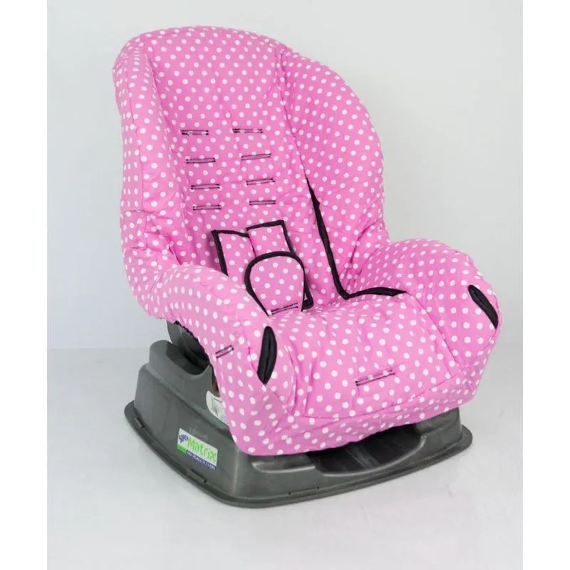 Capa para cadeira - pink bola branca