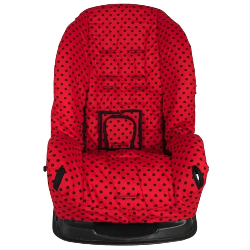 Capa Para Cadeira Vermelho Bola Preta Neo Matrix Sem Bordado