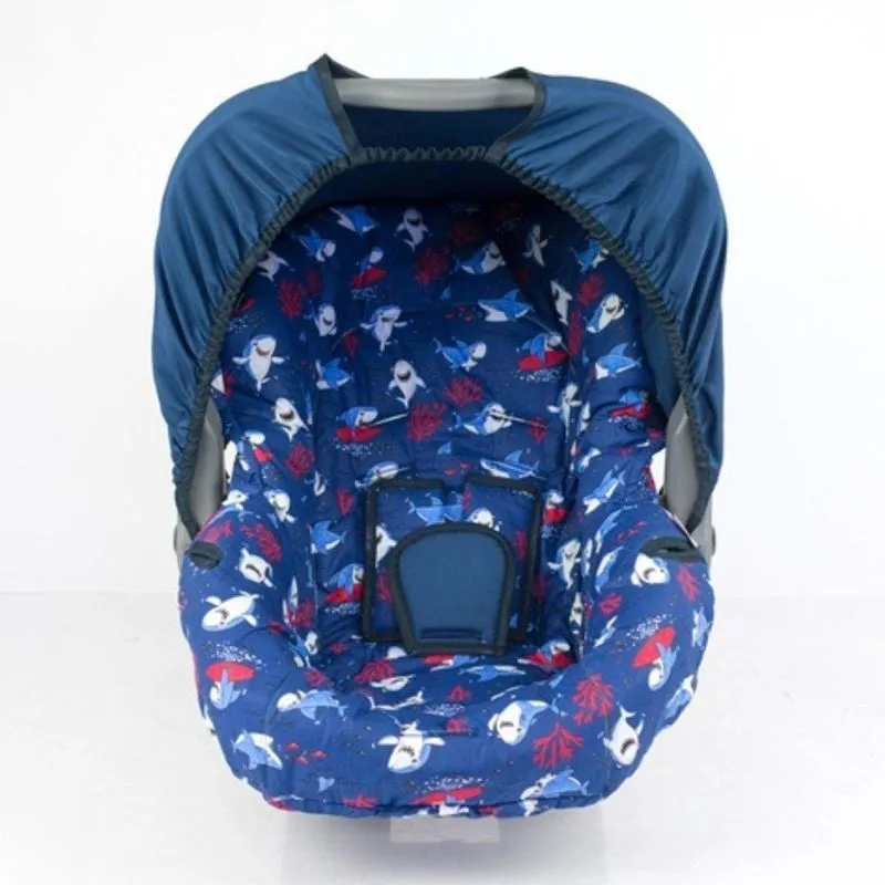 Capa Para Bebe Conforto - Tubarão Azul