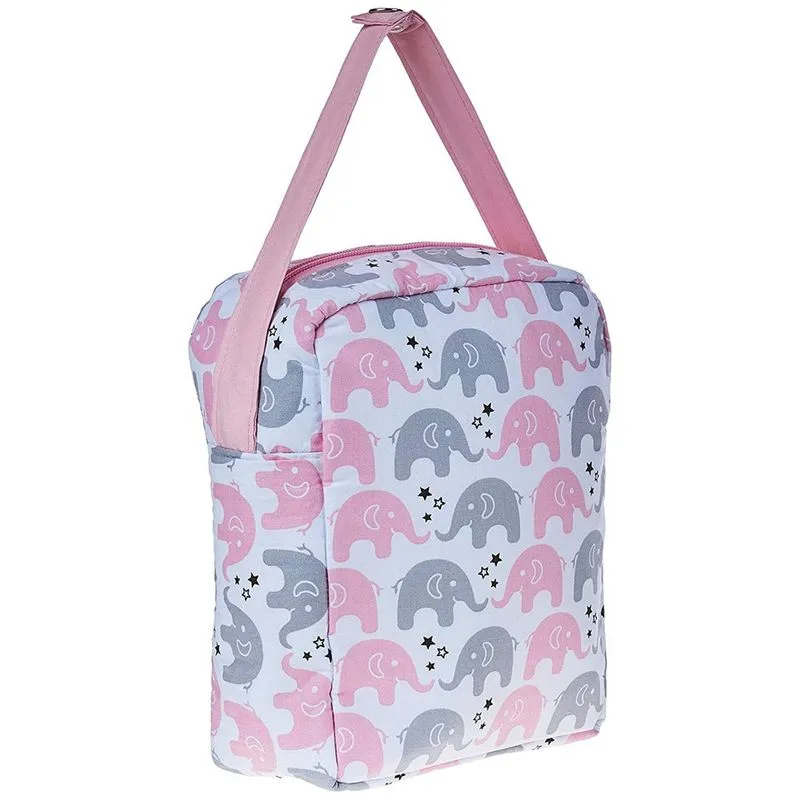 Bolsa termica - passinho do elefante rosa