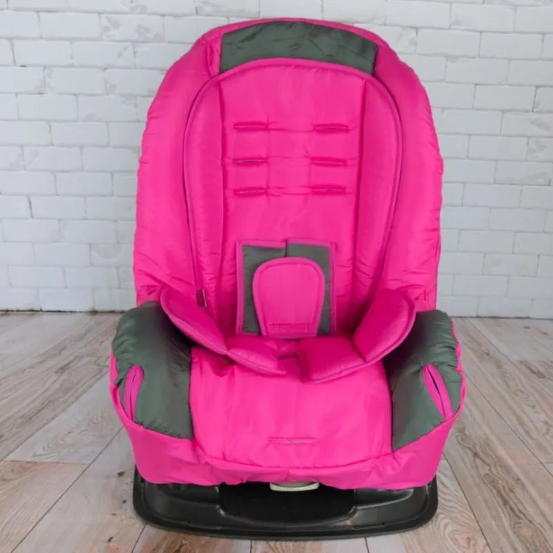 Capa para cadeira E acolchoado extra - cinza chumbo com pink