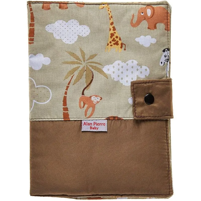 Capa para cartão de vacinação - safári kaki