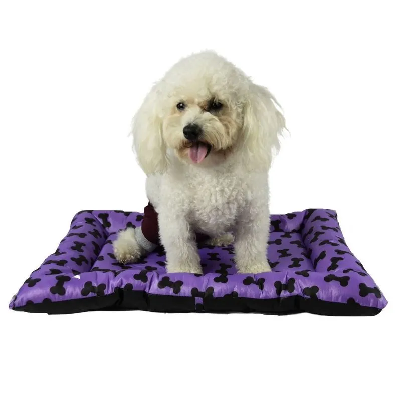 Caminha Colchonete Com Almofada Pet pp - Ossinho com roxo
