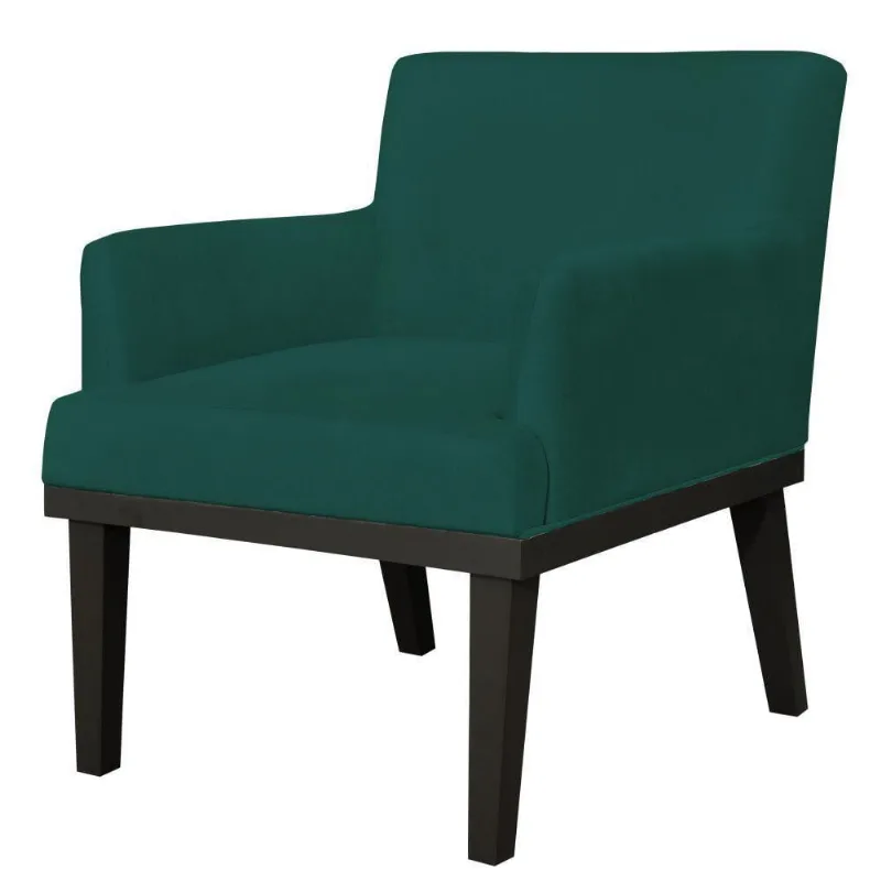 Poltrona Decorativa Para Sala de Estar e Recepção Beatriz W01 Verde Musgo - Lyam Decor