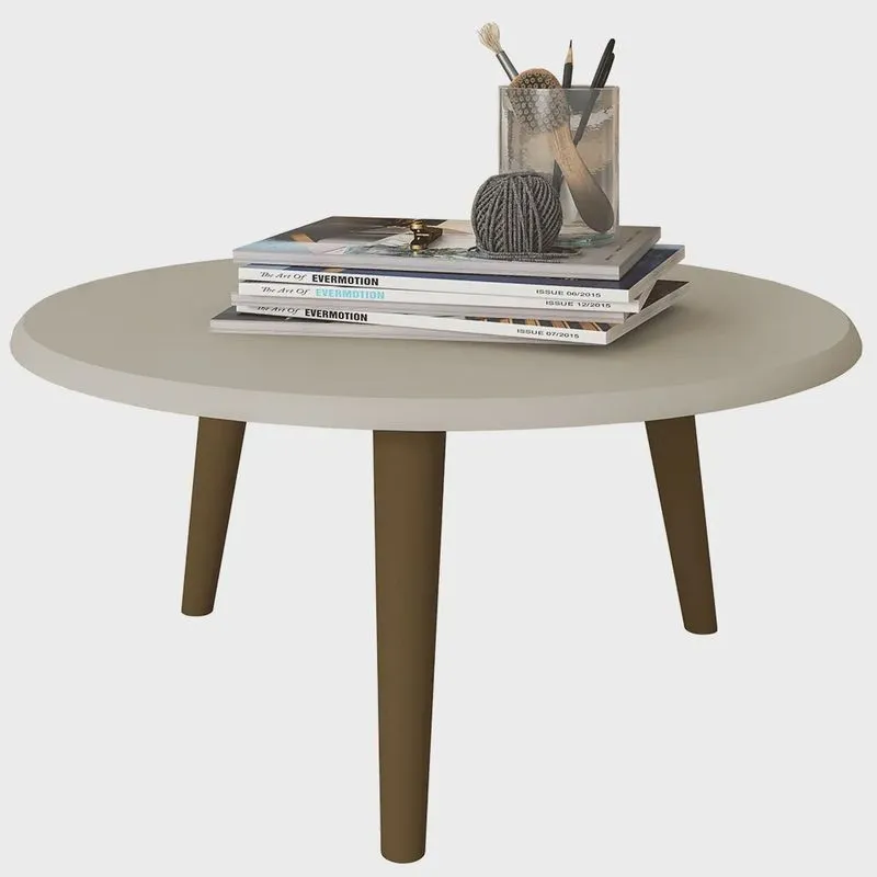 Mesa de Centro Decorativo B02 Off White Brilho - Lyam Decor