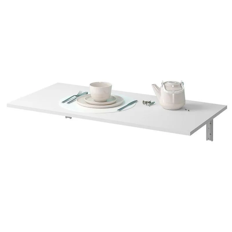 Mesa Dobrável De Parede Cozinha Escritório 120X45 Branco