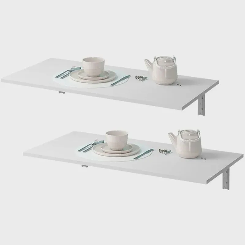 Kit 02 Mesas Dobráveis de Parede Cozinha Slim L03 Suspensa 90x45 bp Branco Fosco - Lyam Decor
