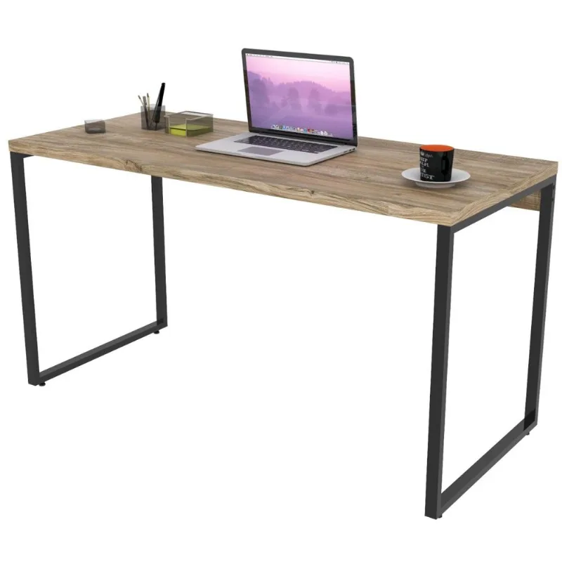 Mesa Para Escritório Home Office Estilo Industrial Form C01 135 cm Carvalho - Lyam Decor
