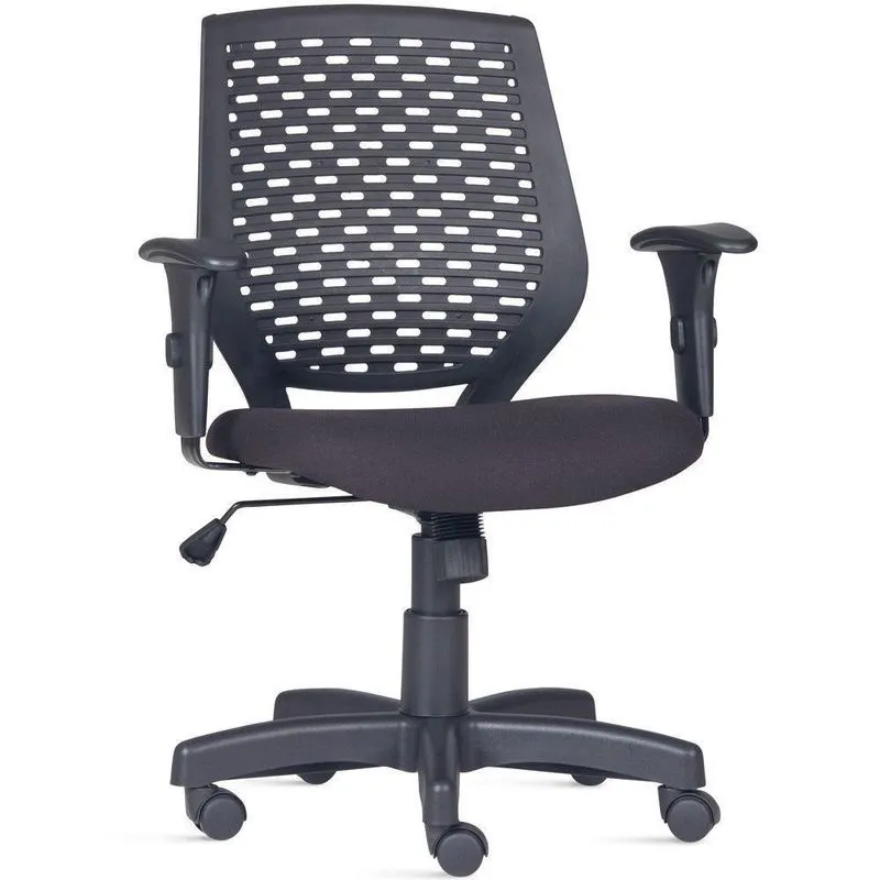 Cadeira De Escritório Giratória Tech L02 Corino Preto
