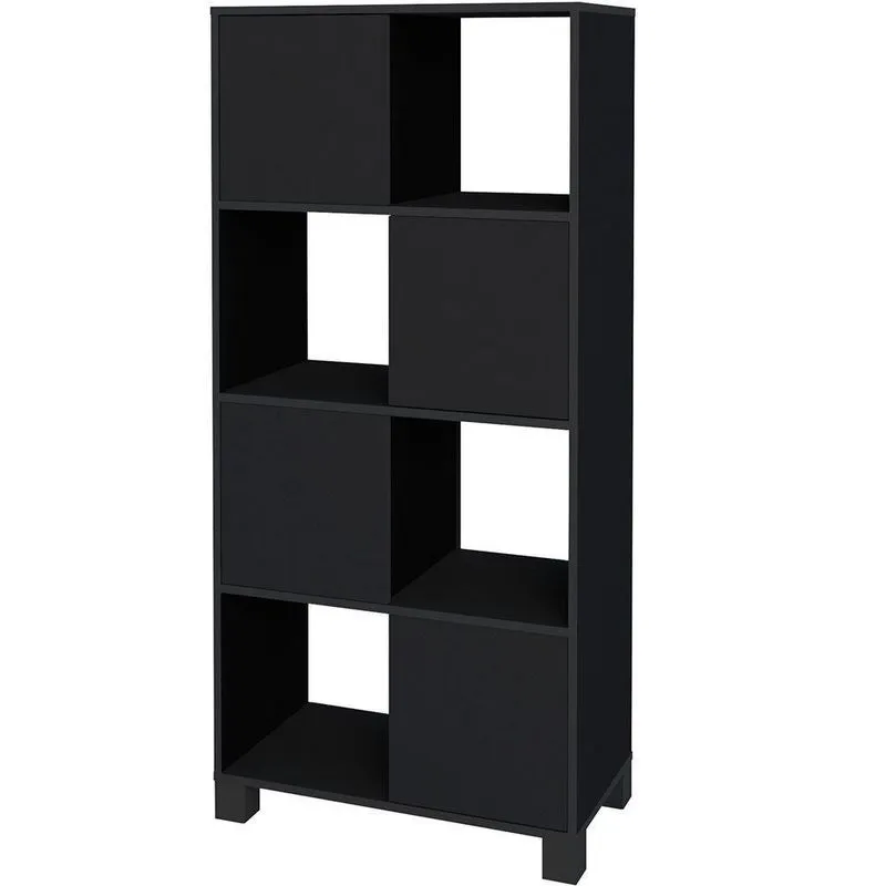 Armário Multiuso 02 Portas Com Nichos Wally A02 Preto