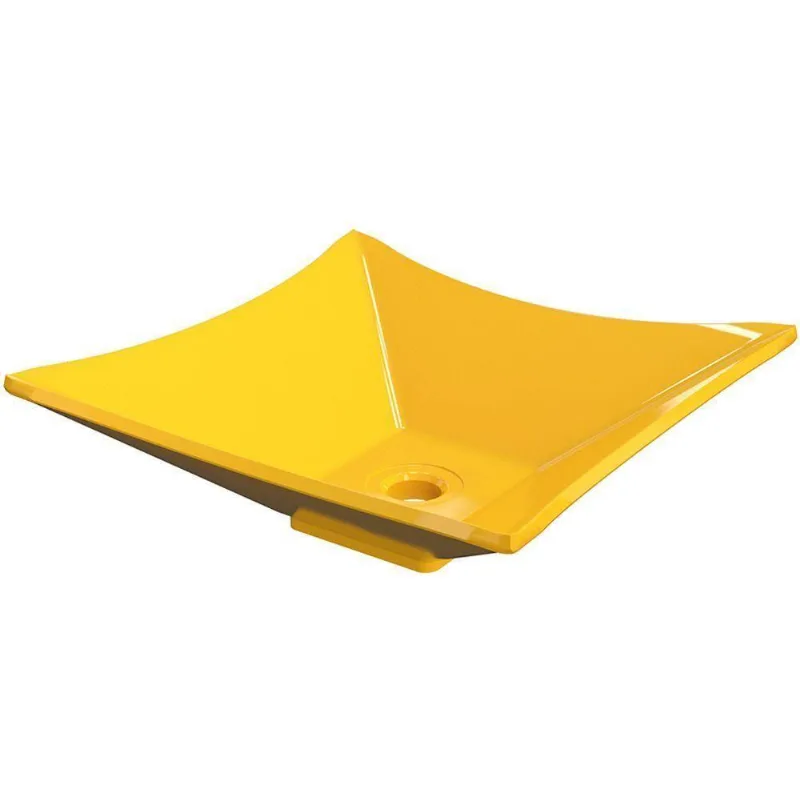 Cuba De Apoio Para Banheiro Quadrada C01 Lux L34 Amarelo