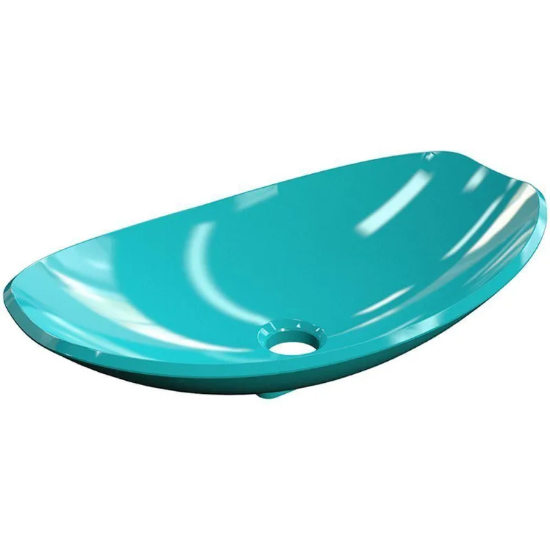 Cuba De Apoio Canoa C01 Para Banheiro Lux L45 Azul Turquesa