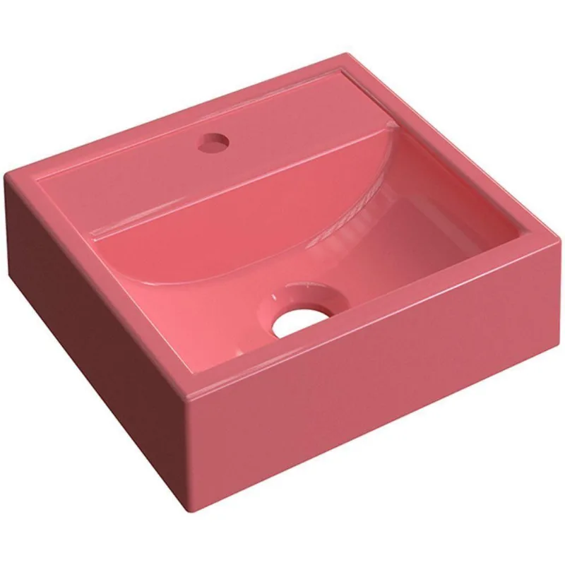 Cuba De Apoio Quadrada C01 Para Banheiro Q32w Rosa - Lyam Decor