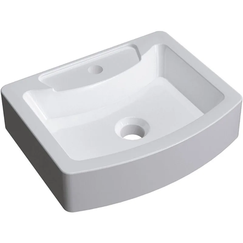 Cuba De Apoio Retangular C01 Para Banheiro Rt41 Aria Branco