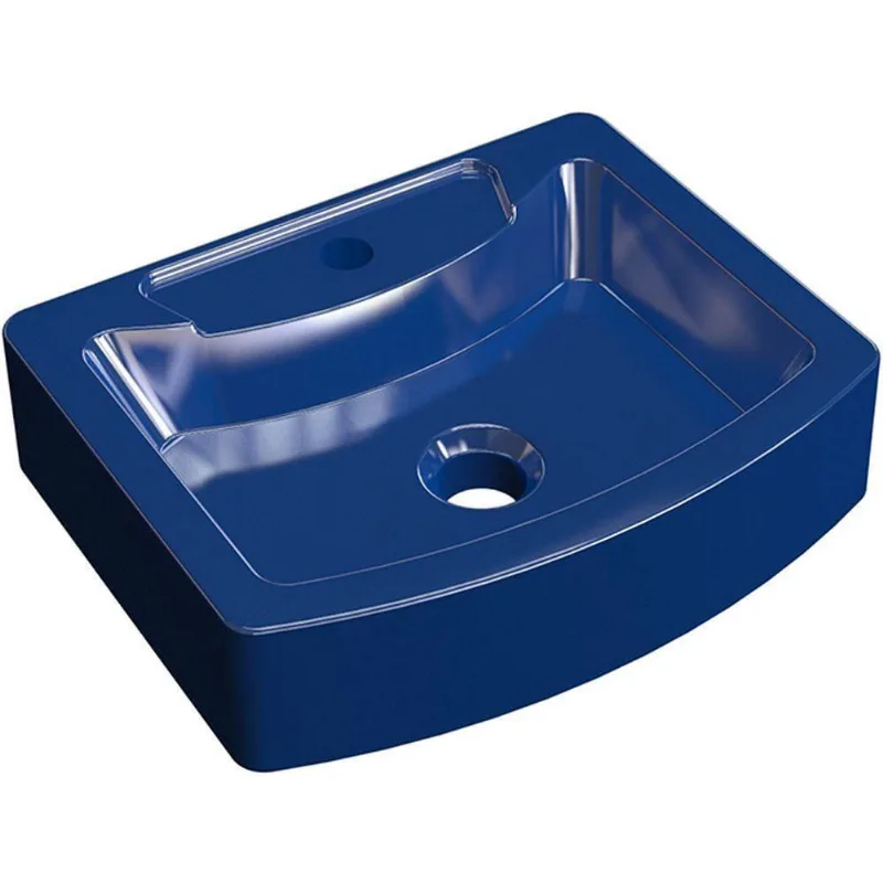Cuba De Apoio Retangular C01 Banheiro Rt41 Aria Azul Escuro