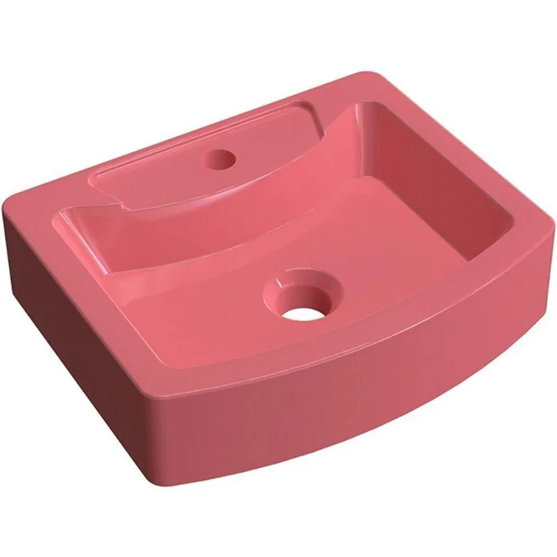 Cuba De Apoio Retangular C01 Para Banheiro Rt41 Aria Rosa