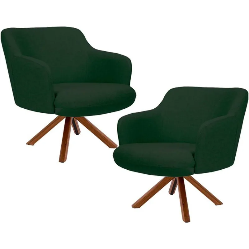 Kit 02 Poltronas Jade D02 Verde C-117