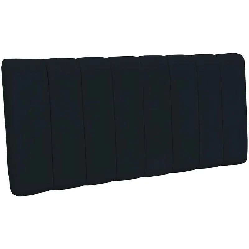 Cabeceira Cama Box Painel Casal 140 cm Dubai W01 Suede Preto - Lyam Decor