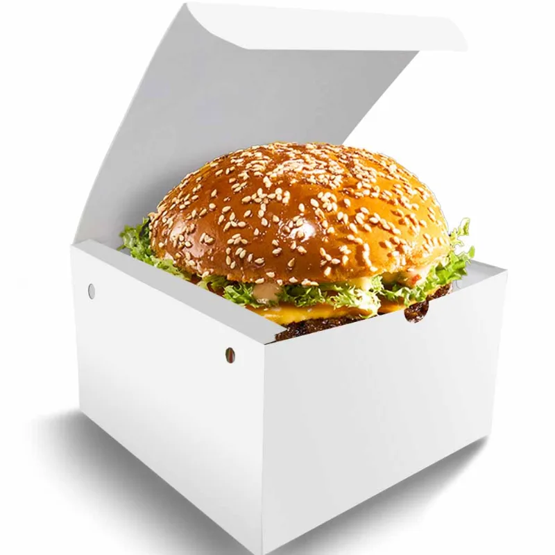 Caixinha Box Embalagem Para Hamburguer Gourmet 300un Branco