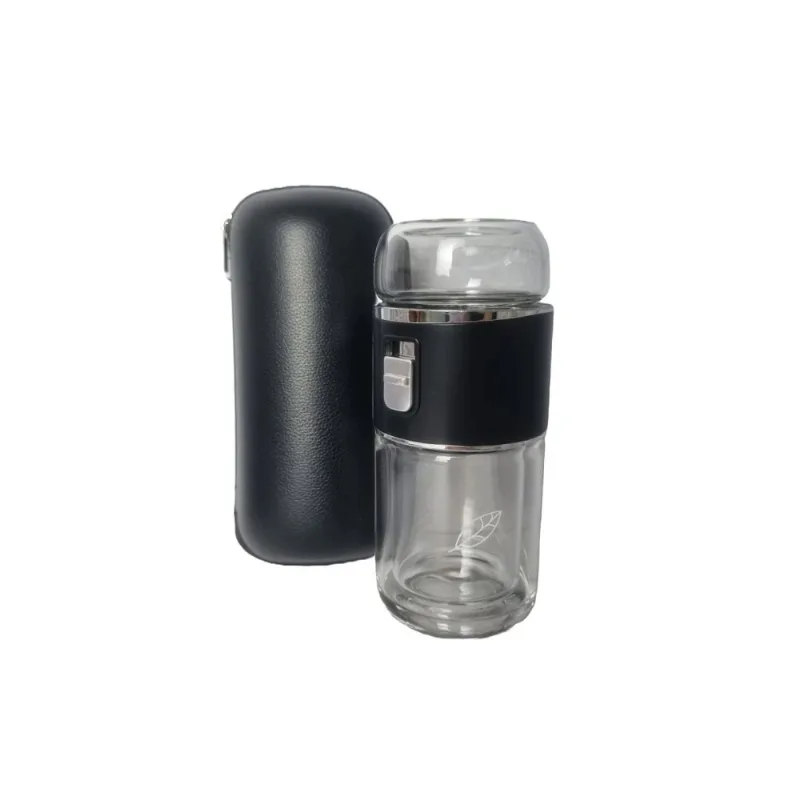 Garrafa Vidro com Infusor e Case para Chá Ah! Natu