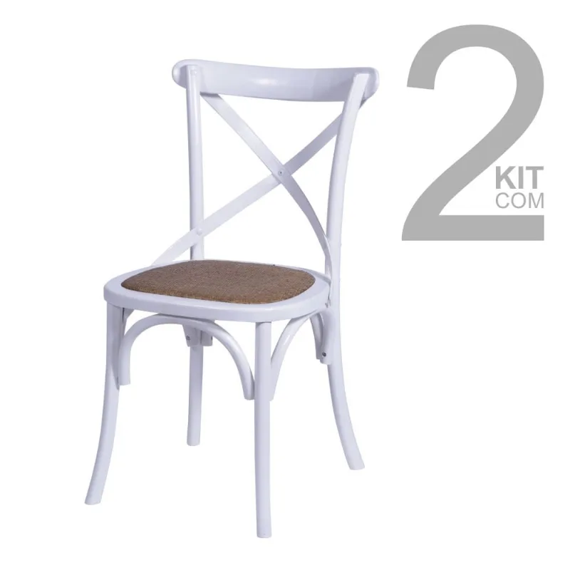 Conjunto de Cadeiras Cross Rattan 2 peças Bracna