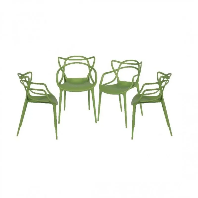 Conjunto 4 Cadeiras Solna Allegra OR Design Verde