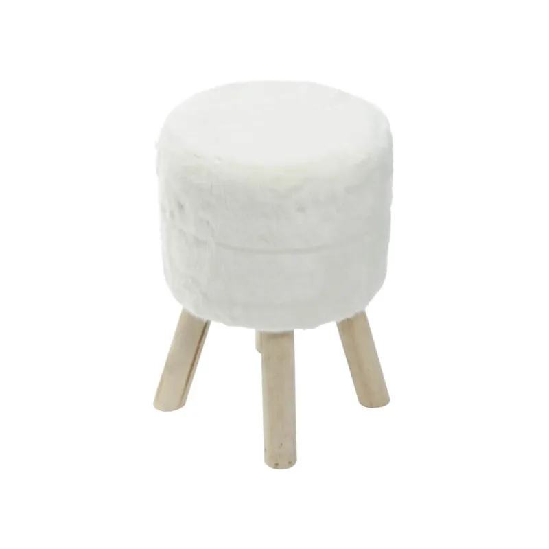 Puff Kitty Pelo Curto Branco