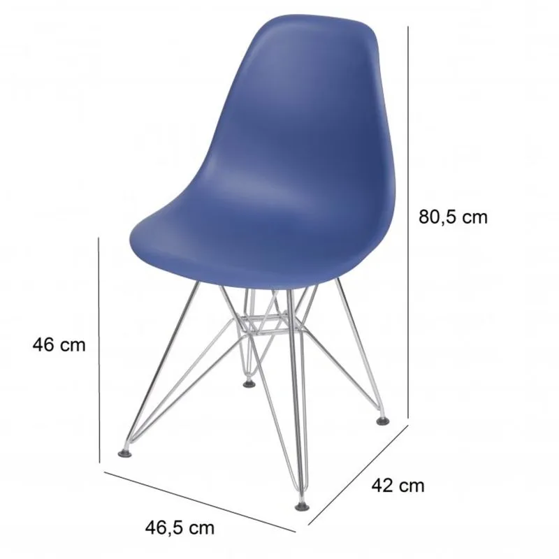 Cadeira Polipropileno Base em Metal OR Design