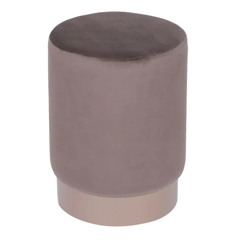 Puff de Veludo Marrom Decoradeira