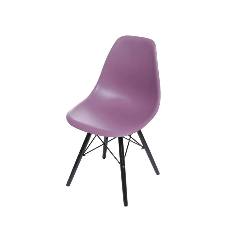 Cadeira Eames Roxa Base Preta