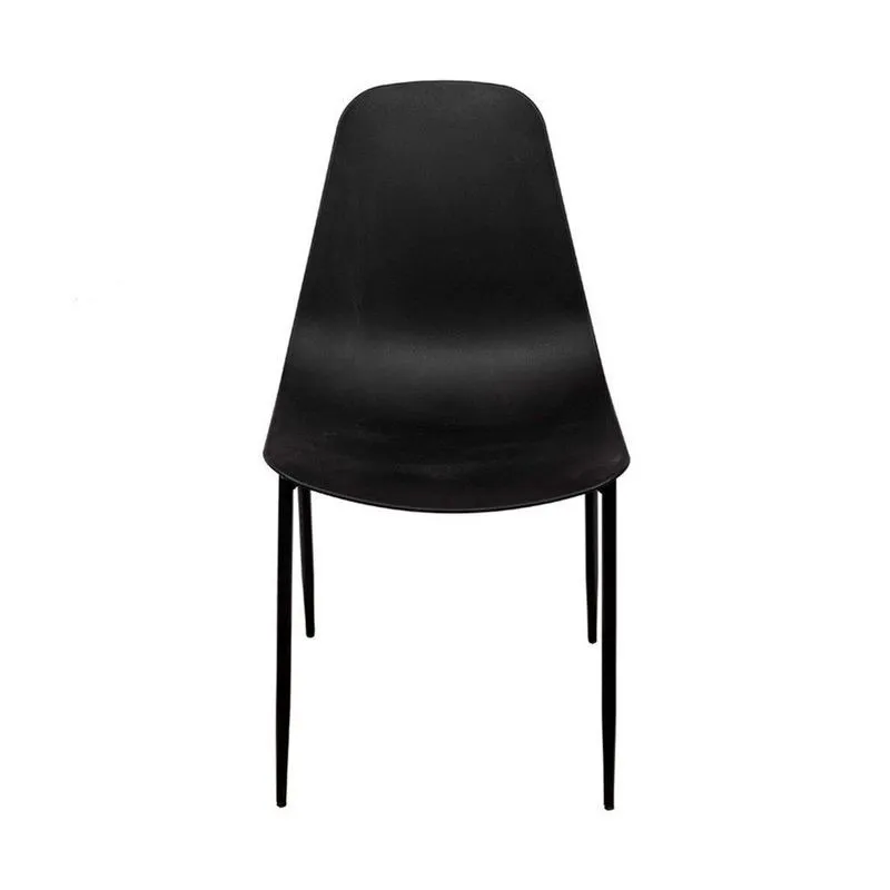 Cadeira Or-1136 Em Polipropileno Com Base De Aço Or Design Preto
