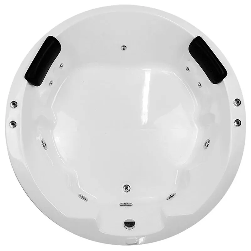 Banheira de Hidromassagem Sirius Dupla 1,52x1,52x0,41 Gel Coat-Completa