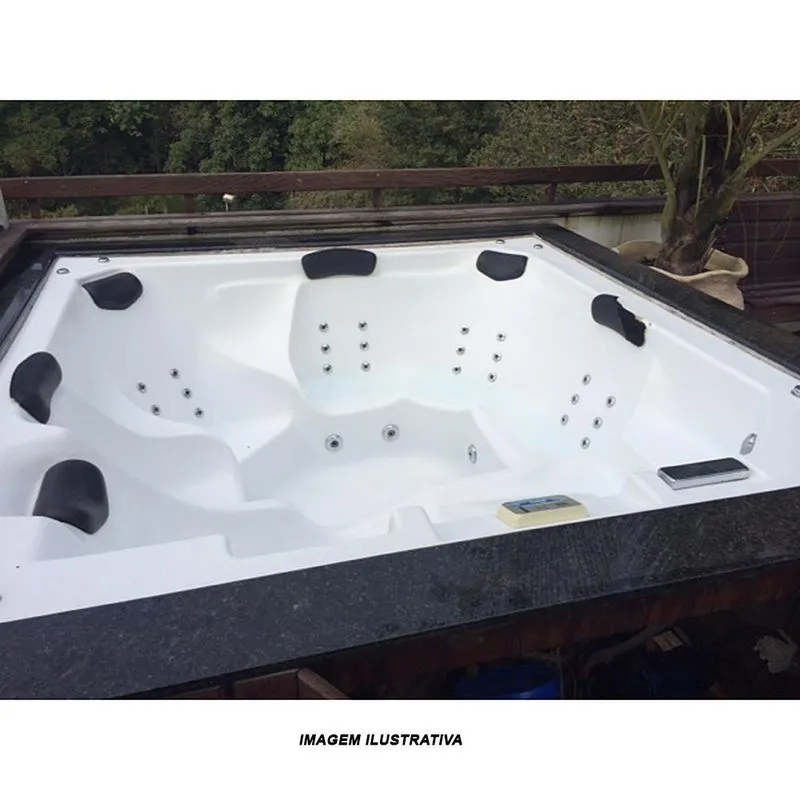 Spa Lineaplas Valencia 2,32x2,32x0,80 Gel Coat Com Hidro-Completa+Base+Acionador