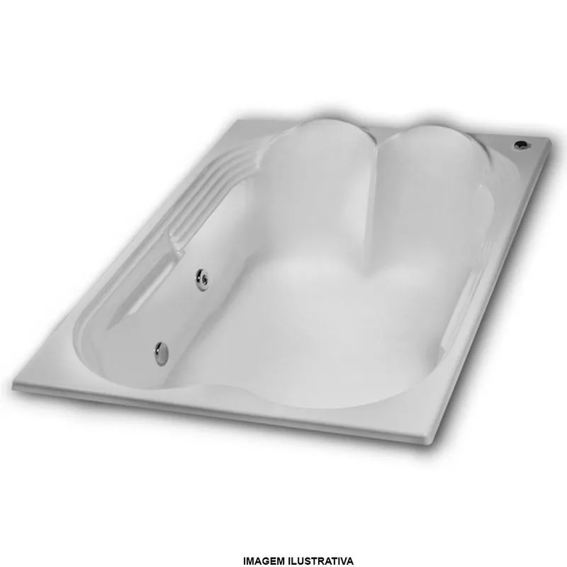Banheira de Hidromassagem Hierro Dupla 1,40x1,20x0,40 Gel Coat-Padrão