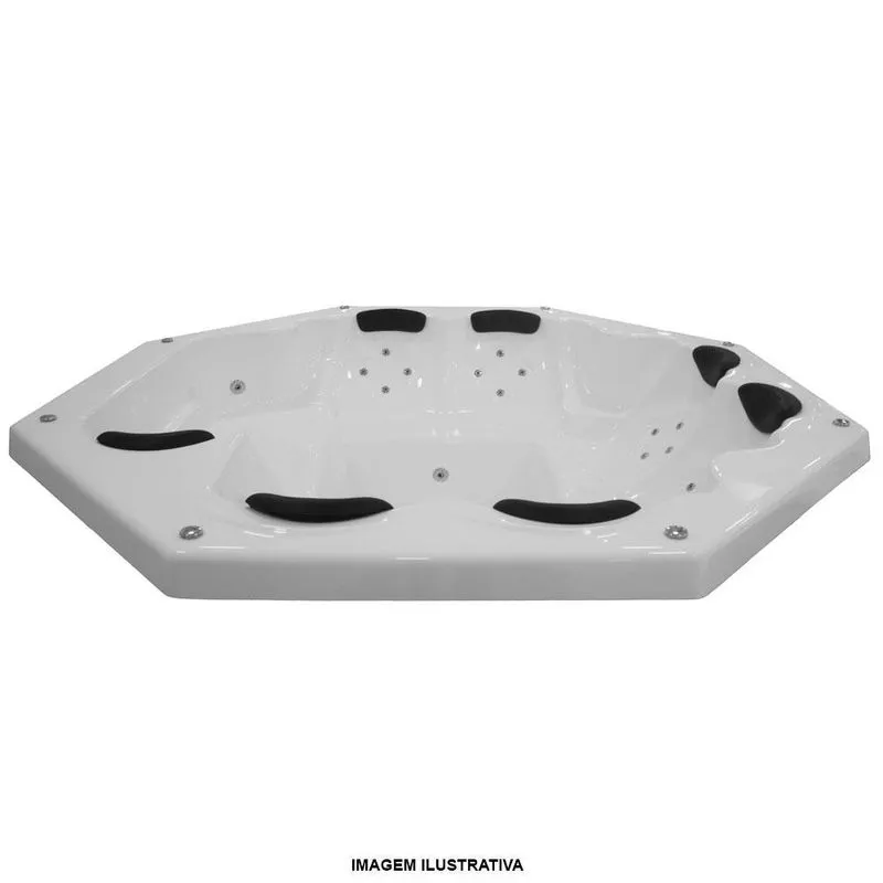 Spa Lineaplas Topazio 2,63x2,63x0,75 Gel Coat Com Hidro-Completa+Base+Acionador